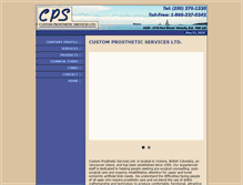 Tablet Screenshot of customprosthetics.com